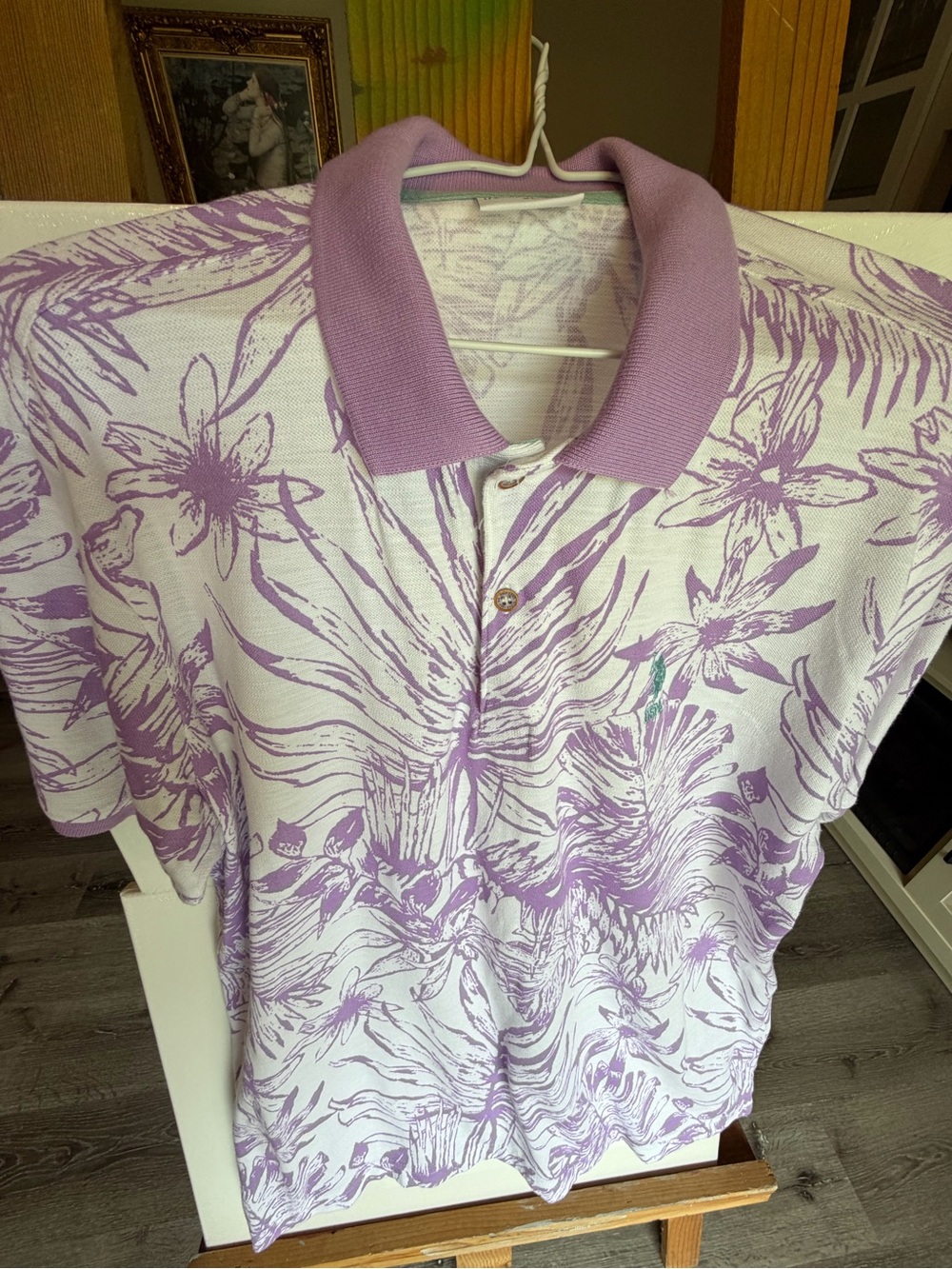 U.S. Polo Assn. Lavender Floral Print Polo